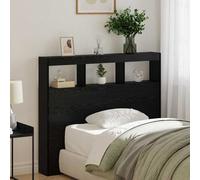 vidaXL Headboard Black Oak 120 x 17 x 102 cm Engineered Wood