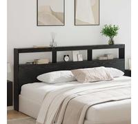 vidaXL Headboard Black Oak 220 x 17 x 102 cm Engineered Wood
