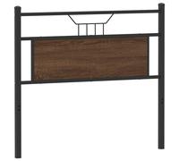 vidaXL Headboard Brown Oak 107 cm Engineered Wood and Steel bed headboard