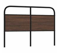 vidaXL Headboard Brown Oak 135 cm Steel and Engineered Wood bed header