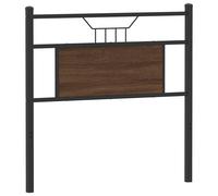 vidaXL Headboard Brown Oak 75 cm Engineered Wood and Steel bed headboard