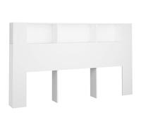 vidaXL Headboard Cabinet Bedroom Furniture Bed Header Cabinet Wall Bed Backboard Bookcase Headboard with Storage White 180x18.5x104.5 cm