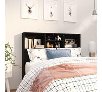 Vidaxl Headboard Cabinet Black 120X19X103.5 Cm Headboard Cabinets