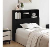 Headboard Cabinet Black Oak 100 x 19 x 103.5 cm Engineered Wood