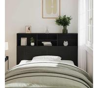 vidaXL Headboard Cabinet Black Oak 140 x 19 x 103.5 cm Engineered Wood
