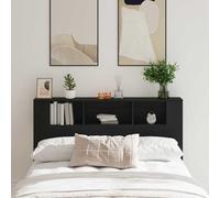 Vidaxl Headboard Cabinet Black Oak Engineered Wood 160.1*18.8*104.5 Cm, Black