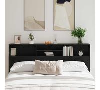 VidaXL Headboard Cabinet Black Oak Engineered Wood