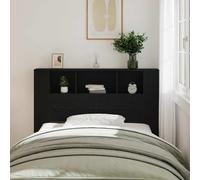 VidaXL Headboard Cabinet Black Oak Engineered Wood