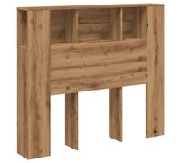 vidaXL Headboard Cabinet Bookcase Bed Headboard Artisan Oak Engineered Wood