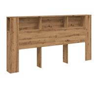 vidaXL Headboard Cabinet Bookcase Bed Headboard Artisian Oak Engineered Wood