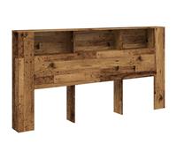 vidaXL Headboard Cabinet Old Wood 200x18.5x102.5 cm Engineered Wood