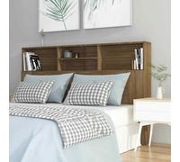 vidaXL Headboard Cabinet Brown Oak 160x19x103.5 cm UK HOT
