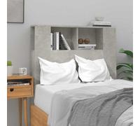 vidaXL Headboard Cabinet Concrete Grey 100x18.5x102.5 cm