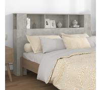 vidaXL Headboard Cabinet Concrete Grey 160x18.5x104.5 cm