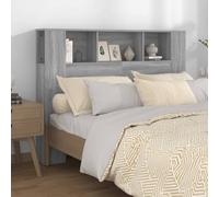 vidaXL Headboard Cabinet Grey Sonoma 140x18.5x104.5 cm