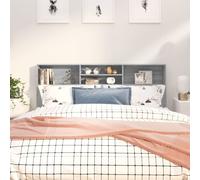 vidaXL Headboard Cabinet Grey Sonoma 180x19x103.5 cm