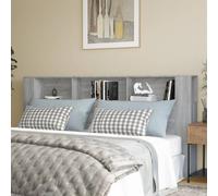 Headboard cabinet Grey Sonoma 220cm Engineered Wood Slim Wall-Mount 18.5cm Shelf