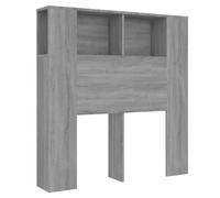 vidaXL Headboard Cabinet Home Bedroom Furniture Accessory Wall Bed Headboard Bookcase Bed Backboard Cabinet Grey Sonoma 100x18.5x104.5 cm