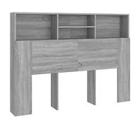 (grey sonoma) vidaXL Headboard Cabinet Bedroom Bookcase Headboard Furniture Multi Colours