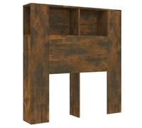 vidaXL Headboard Cabinet Home Bedroom Furniture Accessory Wall Bed Headboard Bookcase Bed Backboard Cabinet Smoked Oak 100x18.5x104.5 cm