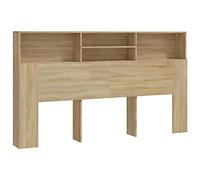vidaXL Headboard Cabinet Home Indoor Bedroom Cabinet Bookcase Wall Bed Headboard Bed Accessory Backboard Footboard Furniture Sonoma Oak