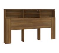 vidaXL Headboard Cabinet Home Indoor Bedroom Cabinet Bookcase Wall Bed Headboard Bed Accessory Backboard Footboard Furniture Brown Oak