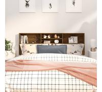 vidaXL Headboard Cabinet Smoked oak 180x19x103.5 cm