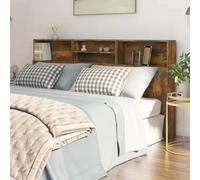 (smoked oak) vidaXL Headboard Cabinet Bedroom Home Indoor Bookcase Backboard Multi Colours