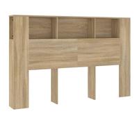 Vidaxl Headboard Cabinet Sonoma Oak 160X18.5X104.5 Cm, Brown