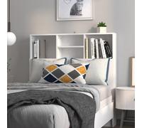 (white) vidaXL Headboard Cabinet Bedroom Bookcase Headboard Furniture Multi Colours