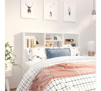 (white) vidaXL Headboard Cabinet Bedroom Bookcase Headboard Furniture Multi Colours