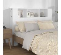Vidaxl Headboard Cabinet White 140X18.5X104.5 Cm