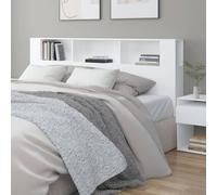 Vidaxl Headboard Cabinet White 200X18.5X104.5 Cm, White