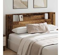 vidaXL Headboard Cabinet with LED Old Wood 180 x 16.5 x 103.5 cm
