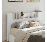vidaXL Headboard Cabinet with LED White 160 x 16.5 x 103.5 cm