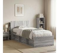 vidaXL Headboard Cabinet with Storage Grey Sonoma Engineered Wood
