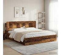 vidaXL Headboard Cabinet with Storage Old Wood Engineered Wood