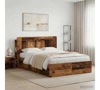 vidaXL Headboard Cabinet with Storage Old Wood Engineered Wood