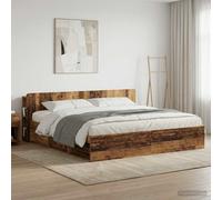 vidaXL Headboard Cabinet with Storage Old Wood Engineered Wood