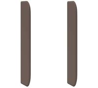 vidaXL Headboard Ear Brown 80 x 16 x 4 cm PVC Modern Headboard Durable PVC Wood Soft Grip Chic Bedroom Decor Stylish Bed Accessory Brown