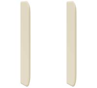 vidaXL Headboard Ear Cream 80 x 16 x 4 cm PVC, Modern Bed Accessory, Foam Headbo