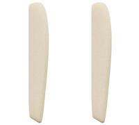 vidaXL Headboard Ear Cream 80 x 23 x 6 cm Fabric, Modern Bedroom Headboard, Wave