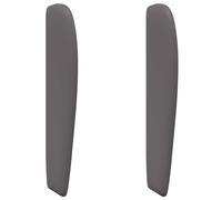 vidaXL Headboard Ear Dim Grey 80 x 23 x 6 cm PVC, Modern Headboard, Wave Design,