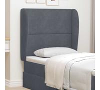 vidaXL Headboard Ear Dim Grey 80 x 23 x 6 cm Velvet