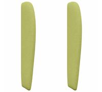 Headboard Fabric Upholstered Green 80x23x6cm Wave Ear Modern Bedroom Plush Panel