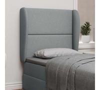 vidaXL Headboard Ear Light Grey 80 x 23 x 6 cm Fabric