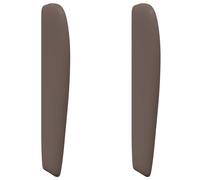 vidaXL Headboard Ear Tan PVC, Modern Bedroom Headboard Accessory, Durable Foam C