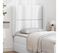 vidaXL Headboard Ear White 80 x 23 x 6 cm PVC, Modern Bedroom Furniture, Stylish
