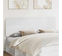 Headboard Gloss White 183x3x100cm Engineered Wood Modern High Gloss Panel Deluxe