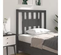 vidaXL Headboard Grey 106x4x100 cm Solid Wood Pine